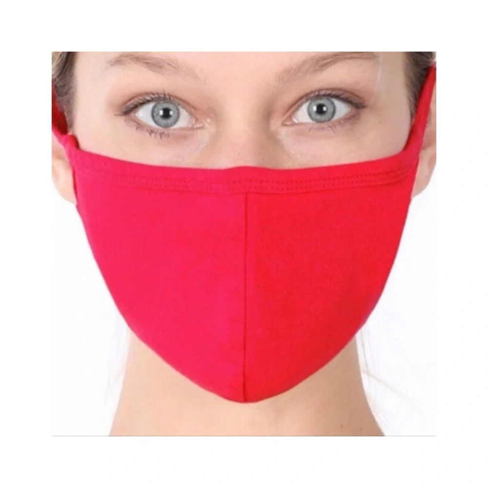 Red Solid Face Mask Reusable Cloth Mask | Minimalist